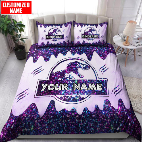  Customized Name Dinosaur Bedding Set
