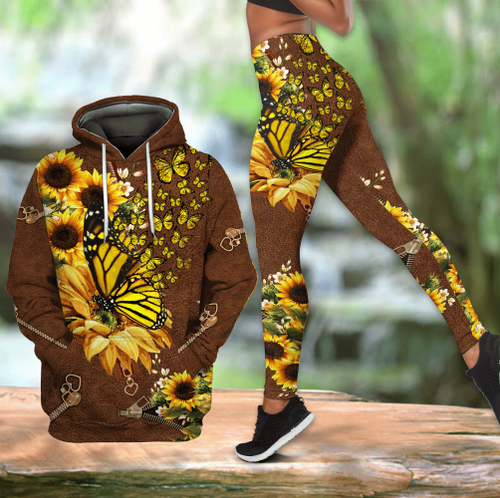  Sunflower Butterfly Combo Hoodie + Legging DA