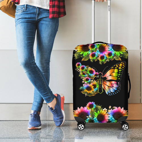  Butterfly Printed Luggage Cover