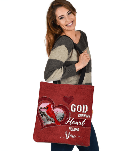  Cardinal Leather D Printed Canvas Tote Bag NH