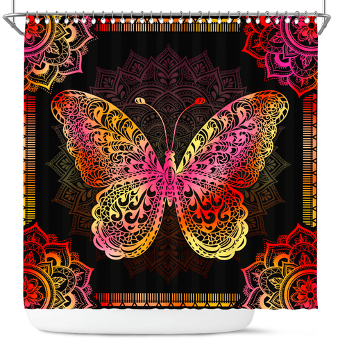  Butterfly Shower Curtain PD