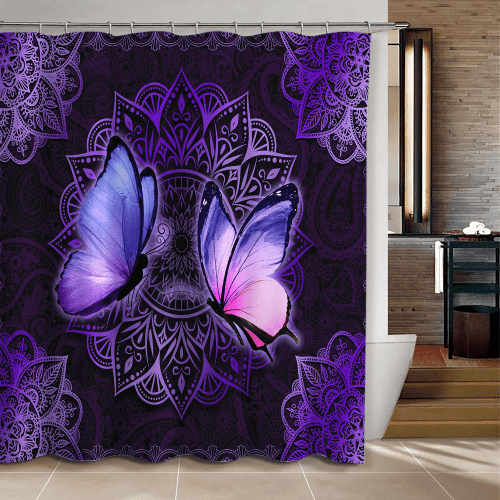  Butterfly Shower Curtain VP
