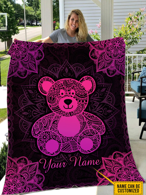 Customized Name Teddy Bear Blanket