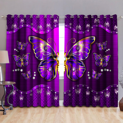  Purple Butterfly Curtain