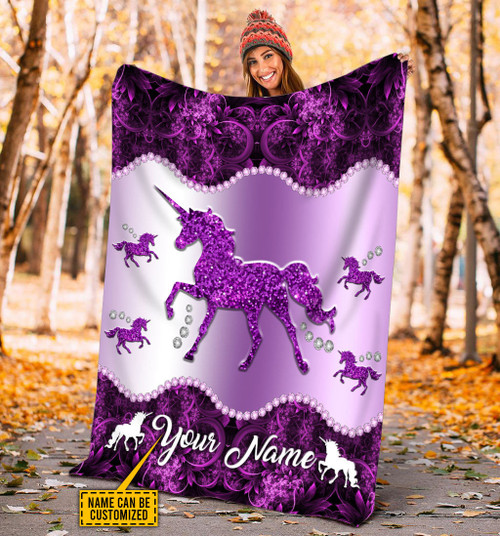  Personalized Unicorn Blanket