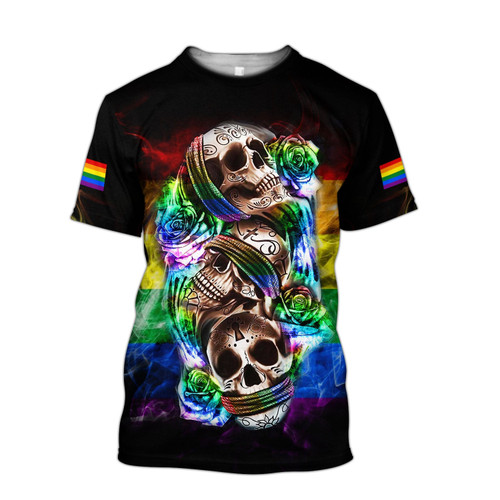  Skull LGBT All Over Printed Shirts HN300