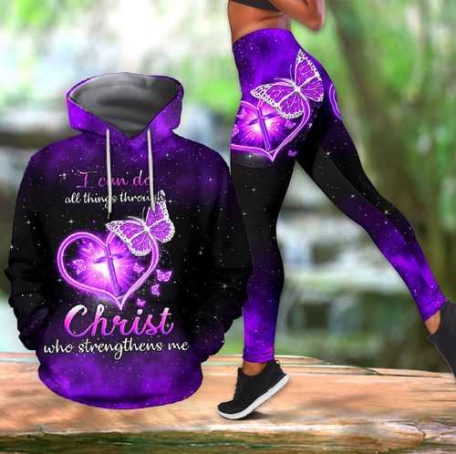  Jesus Butterfly All Over Printed Combo Hoodie + Legging