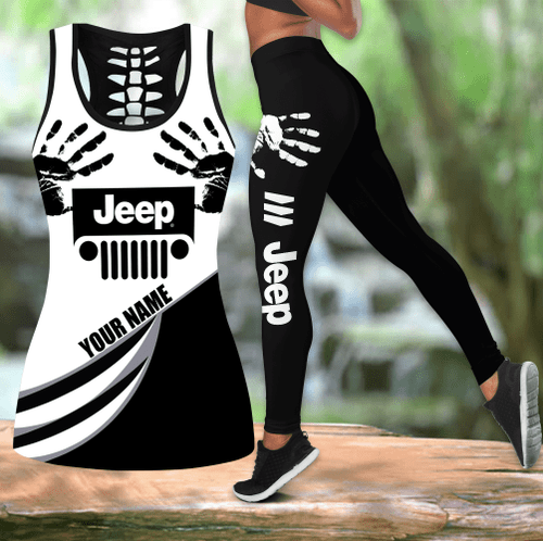  Customized Name Jeep Girl D All Over Prined Combo Tanktop + Legging DA