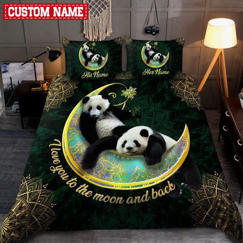  Customized Name Panda Bedding Set SNND