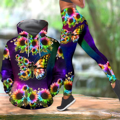  Butterfly D All Over Prined Combo Hoodie + Legging