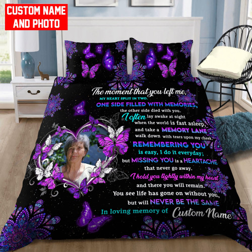 Personalized In Loving Memory Butterfly Bedding Set