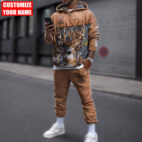 Hunting Personalized D Printed Combo Hoodie + Sweatpant For Winter