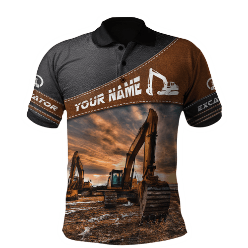  Excavator Heavy Equipment Operator Polo Shirts