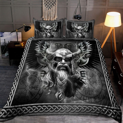 Beebuble Viking Odin Raven Vegvisir Thunder Bedding Set