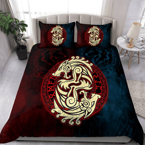 Yin Yang Fenrir Viking All Over Printed Bedding Set KL20072201