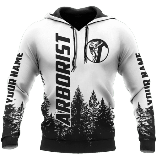 Beebuble Arborist d black & white unisex hoodie