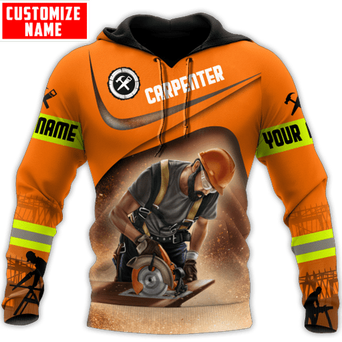 Beebuble Personalized Name Carpenter Unisex Shirts Orange Ver