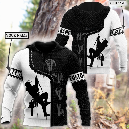 Beebuble Arborist black & white D Unisex hoodie custom name
