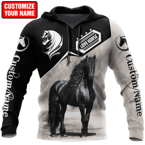 Beebuble Personalized Name Friesian Horse Unisex Shirts DD31082101