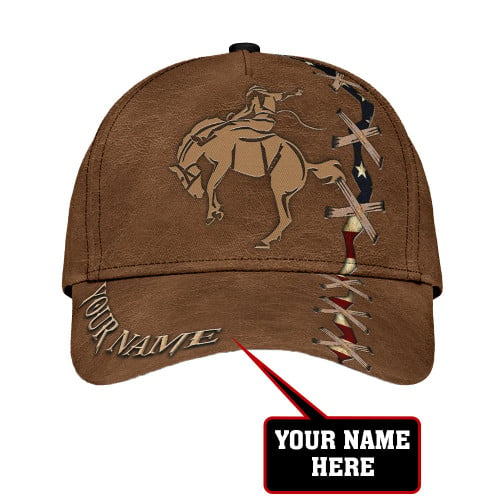Beebuble Personalized Name Rodeo Classic Cap American Horse Rider Ver