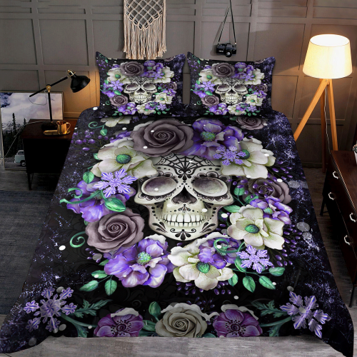 Beebuble Skull And Flower Bedding Set KL08102203