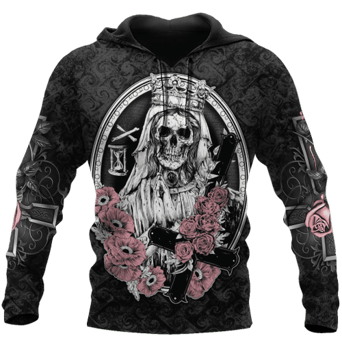Beebuble Satanic Girl Skull Goth Unisex Shirts
