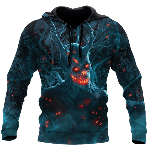 Skull Aqua Lighting 3D Over Printed Shirts