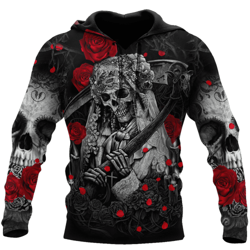 Beebuble Bride Skull And Roses Unisex Shirts