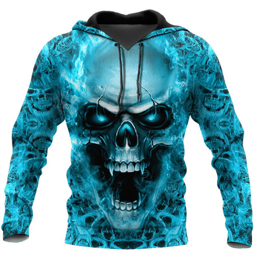 Beebuble Blue Skulls For Men And Women Shirts DD