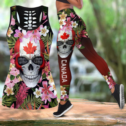 Beebuble Canada Floral Skull Combo Outfit For Women TQH