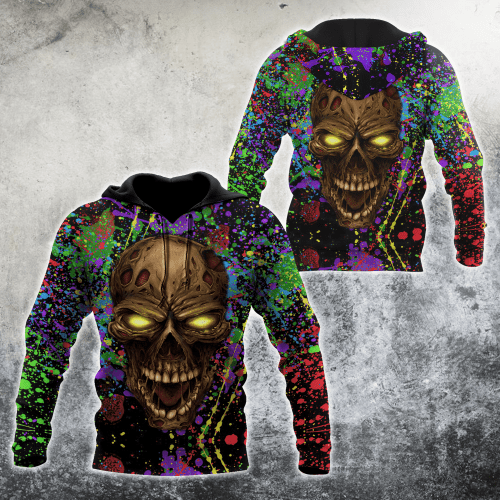 Beebuble Colorful Skull Hoodie For Men And Women MH