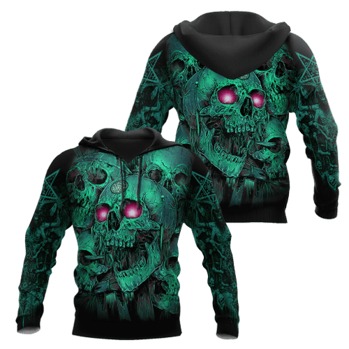 Beebuble Green Skull Unisex Shirts