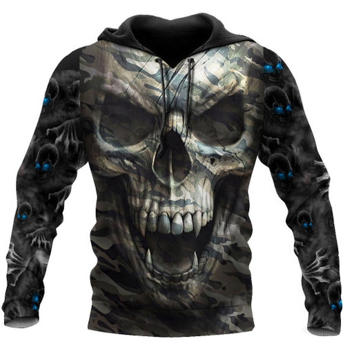 Beebuble Crazy Camo Skull Shirts For Men and Women VP