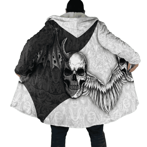 Beebuble Black And White Skull Unisex Cloak