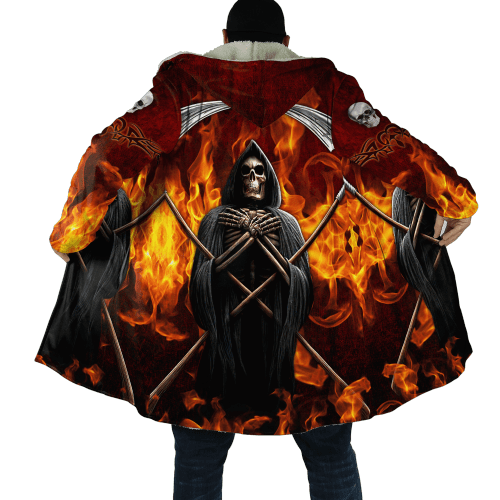 Beebuble Fire Reaper Skull Unisex Shirts
