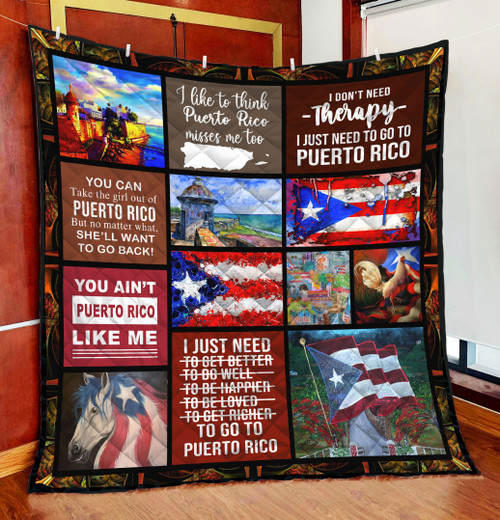 Beebuble Puerto Rico Quotes Quilt NTN19072201