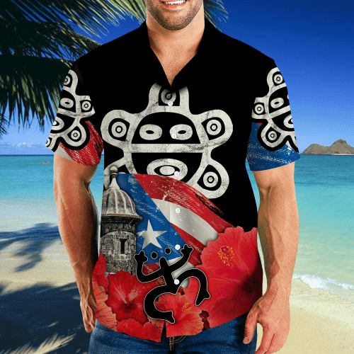 Beebuble Puerto Rico Sol Taino Hawaii Shirts THS