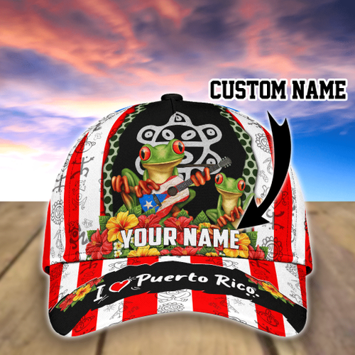Beebuble Customize Name Puerto Rico Classic Cap
