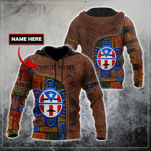 Beebuble Customize Name Puerto Rico Hoodie For Men And Women
