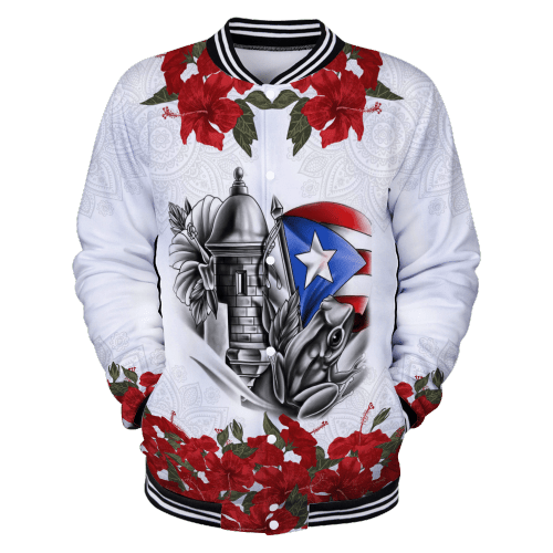 Beebuble Maga Flower Puerto Rico Baseball jacket Shirts MH