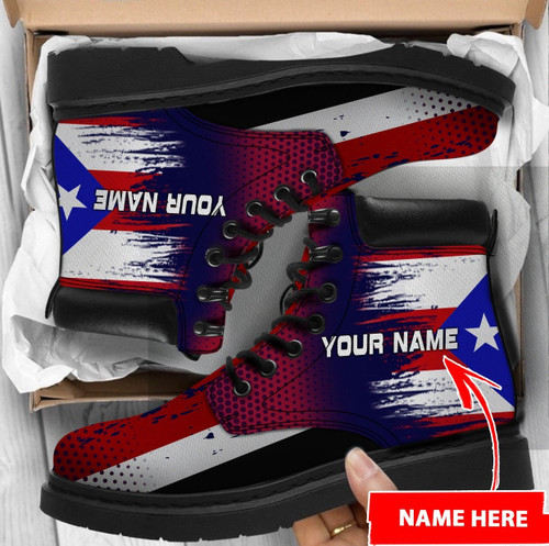 Beebuble Customize Name Love For Puerto Rico Boots For Men and Women PD