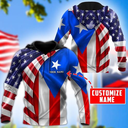 Beebuble Customize Name Puerto Rico Unisex Shirts