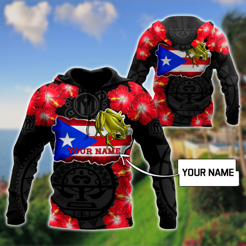 Beebuble Customize Name Puerto Rico Hoodie For Men And Women SN.S
