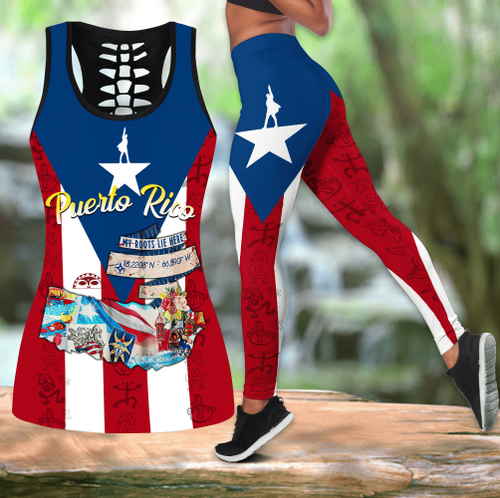 Beebuble Puerto Rico D Combo Tank top and Legging
