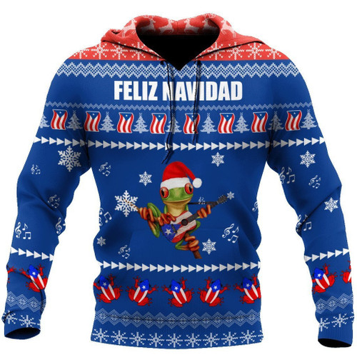 Beebuble Puerto Rico Coqui Christmas Hoodie For Men And Women TQH