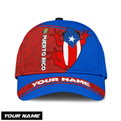 Beebuble Customize Name Puerto Rico D All Printed Classic Cap