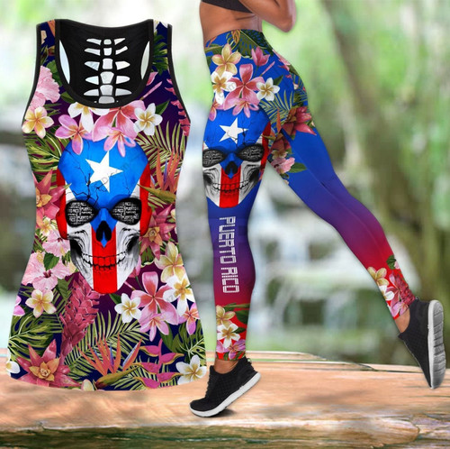 Beebuble Puerto Rico Floral Skull Combo Outfit TH