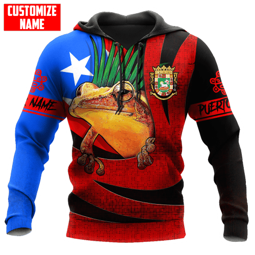 Beebuble Personalized Puerto Rico King Coqui Unisex Shirts