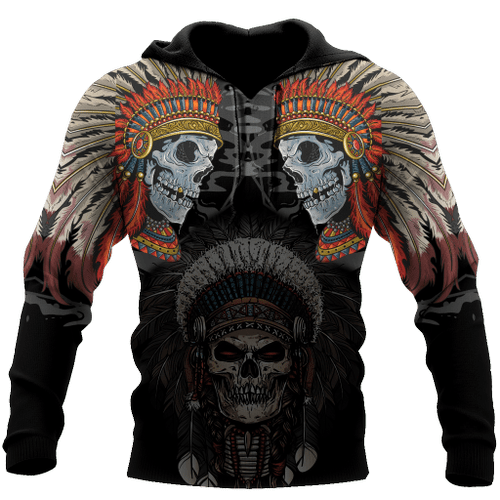 Beebuble Native Skull Hoodie Shirts For Men And Women MH