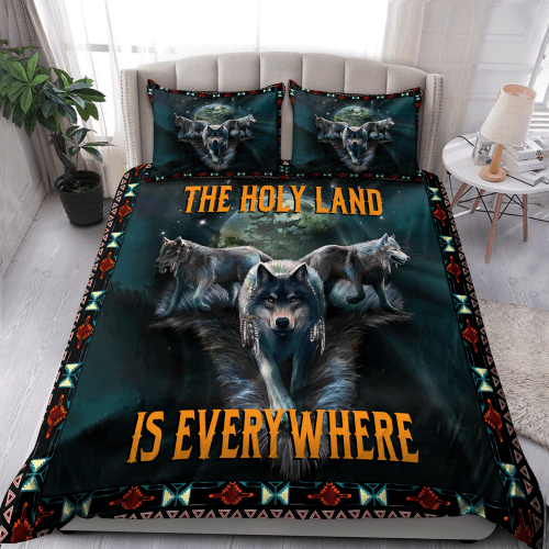Beebuble Holly Land Wolf Native American Bedding Set KL10092202